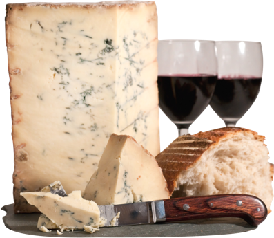 Stilton cheese with red wine