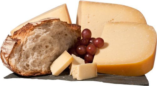 Cheese with bread