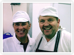 A Cheesemaker Showing Our Buyer How They Make Fresh Chevre